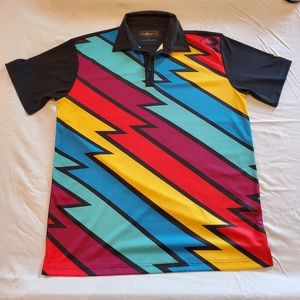 Multicolored men's golf shirt
